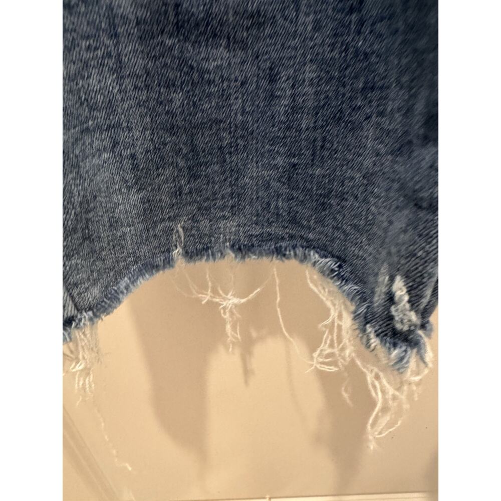 Judy Blue Women's 13/31 Jean Blue Wide Leg Crop Frayed Hem High Rise Denim - Picture 2 of 9
